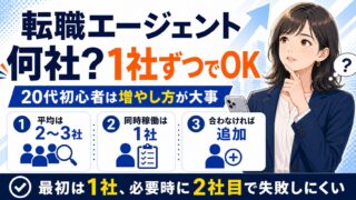 転職エージェントは何社登録?20代初心者は1社ずつ増やすのが正解