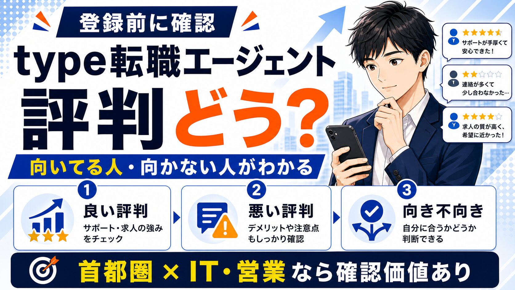 type転職エージェントの評判・口コミ|断られる理由と向いてる人の特徴