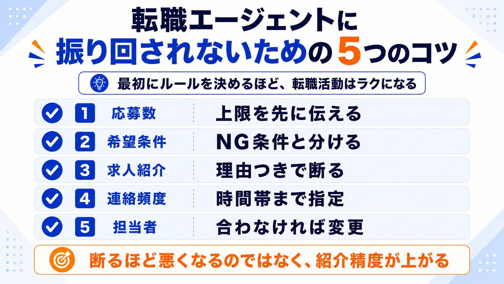 転職エージェントに振り回されないための5つのコツ