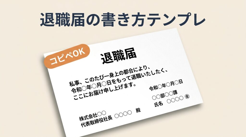 退職届の書き方テンプレート図解