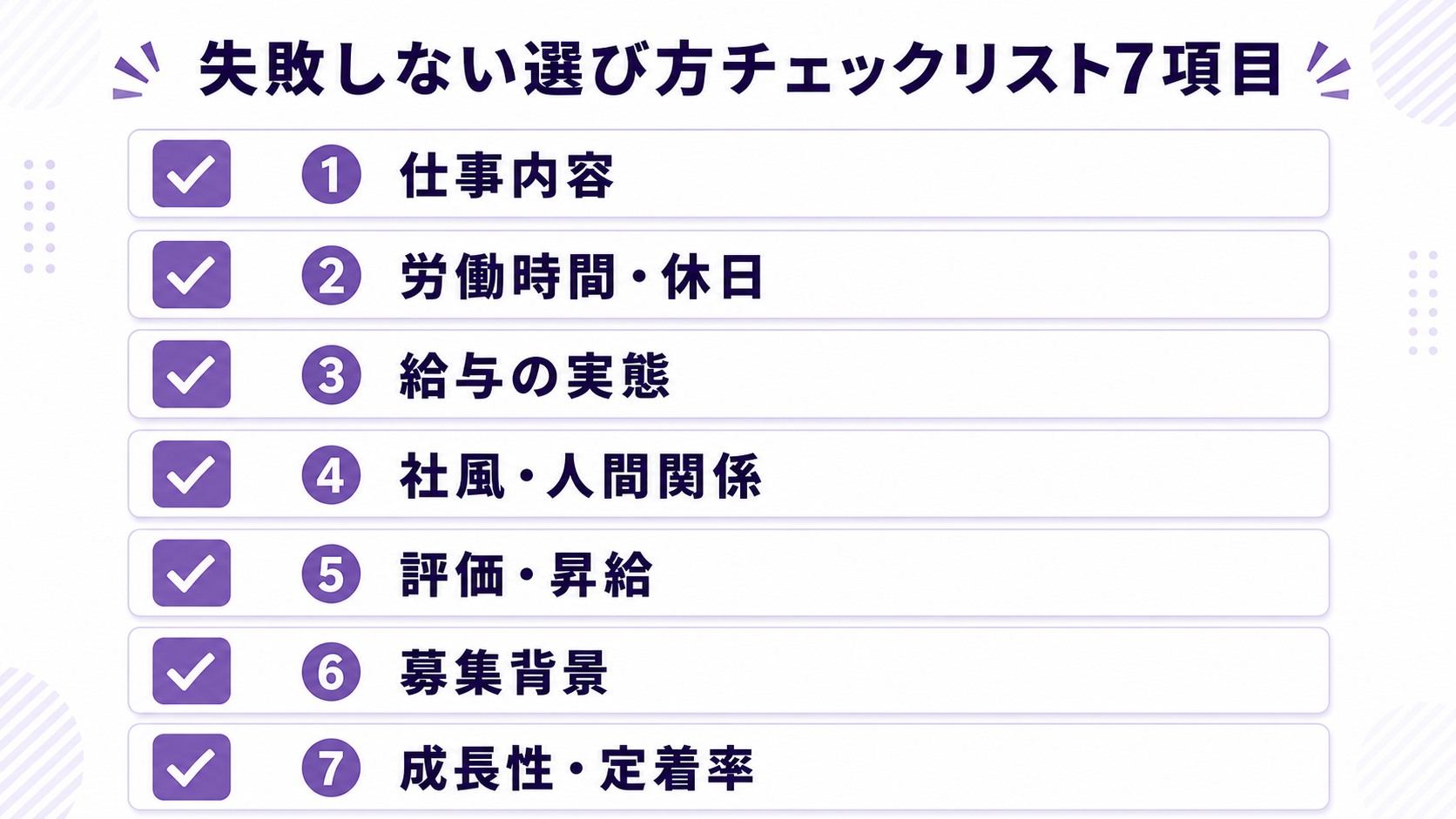 転職先で失敗しない選び方チェックリスト7項目