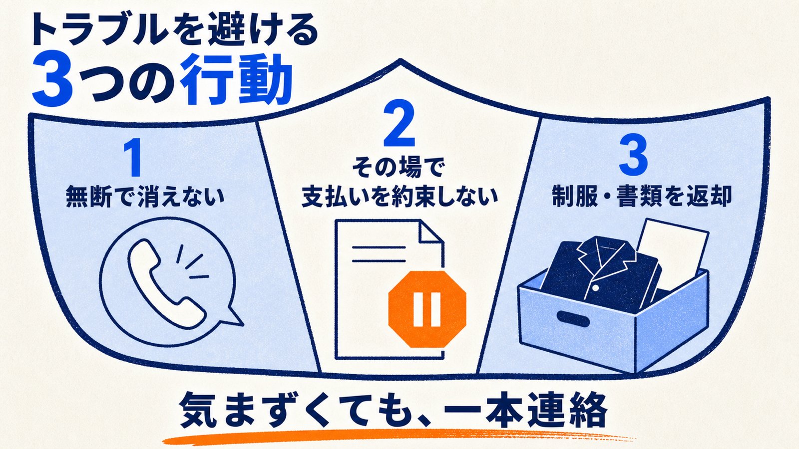 内定辞退で気をつけたい3つの注意点のチェックリスト